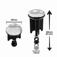 Afvoerstop 40 mm voor wastafel en bidet, voor excenterbediening