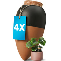 Terracotta waterdruppelaars 450 ml, set van 4, automatische plantenbewatering tot 14 dagen