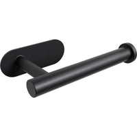 5-teiliges schwarzes WC-Set - Selbstklebender Ersatzrollenhalter & wandmontierter Ersatzrollenhalter für 3 Rollen - WC-Bürstenhalter, Mülleimer & Wandhaken