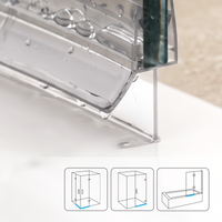 Douchestrip met waterkering, 2 × 100 cm, voor glas 8 tot 10 mm