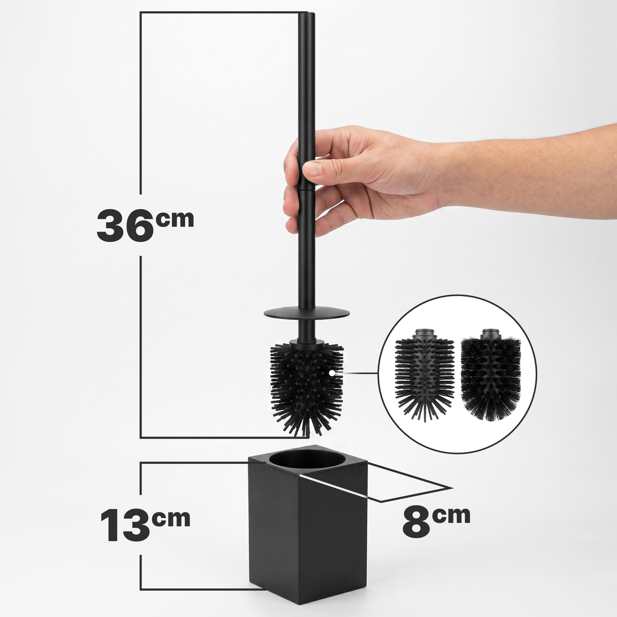 Minismus Toilettenbürstenhalter Kurzes Modell Quadrat