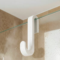 Douchedeurhaken met siliconencoating, set van 2, voor glas 6 tot 10 mm