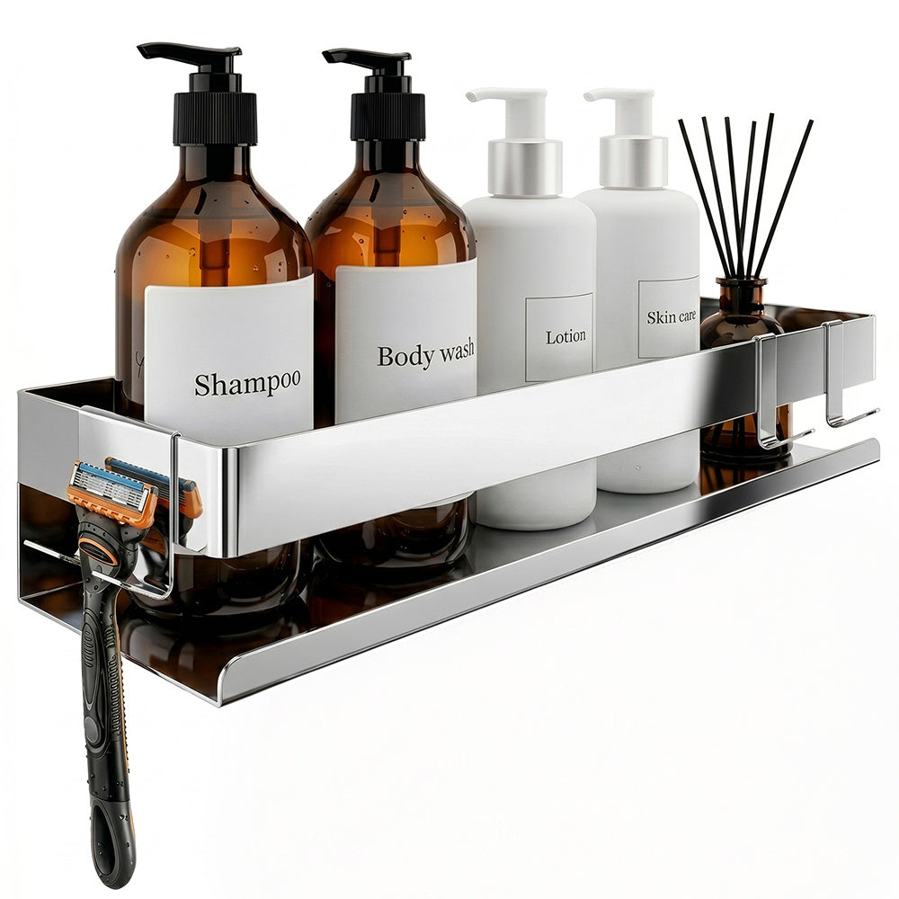 Shower Shelf Basket Stainless Steel with Multiple Wall Mounting Options