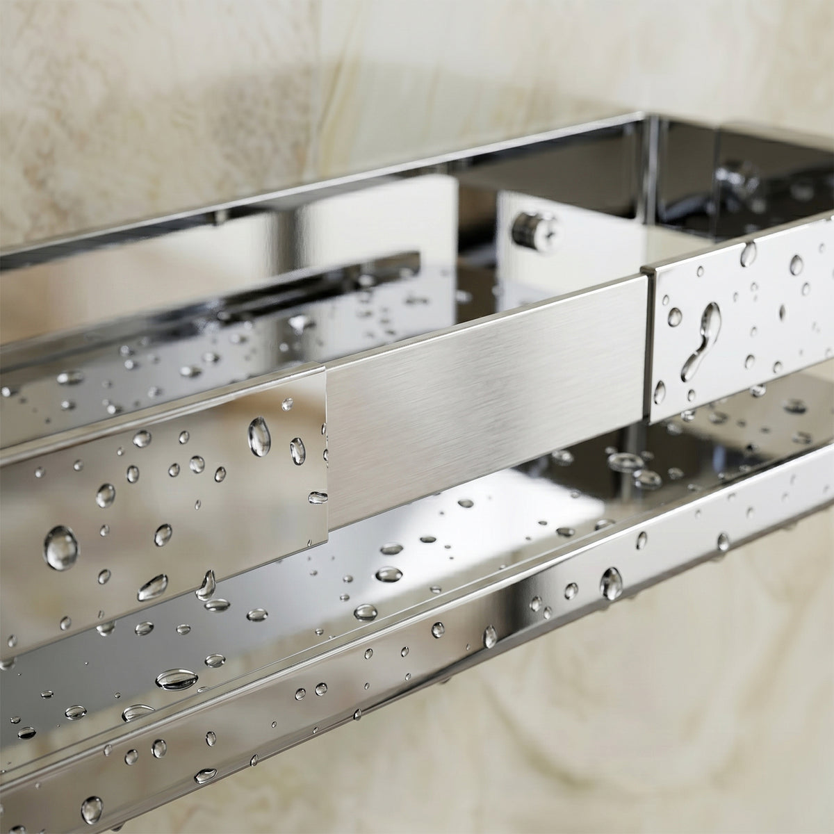 Shower Shelf Basket Stainless Steel with Multiple Wall Mounting Options