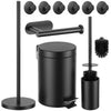 5-Piece Black Toilet Set
