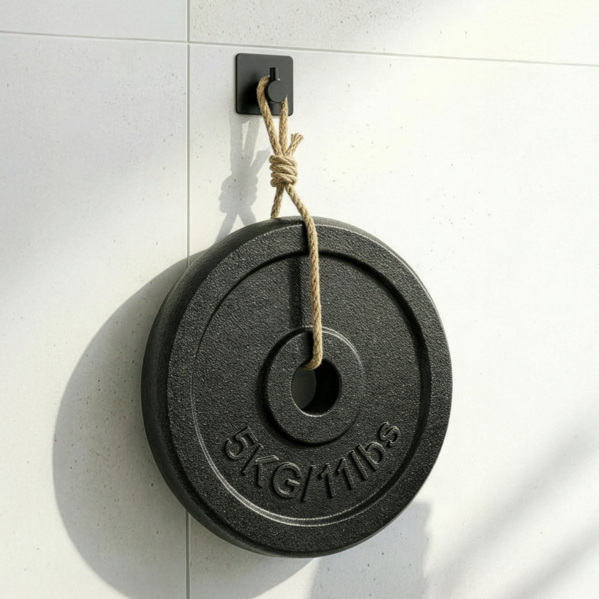 Zelfklevende RVS wandhaken met vierkante basis, set van 6, draagvermogen 5 kg