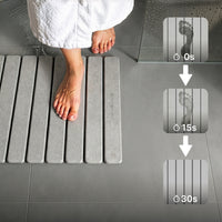 Oprolbare diatomiet badmat 60 × 40 cm, sneldrogend en antislip