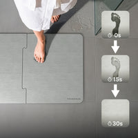 XXL Sneldrogende badmat van diatomiet 80 × 50 cm, sneldrogend en antislip