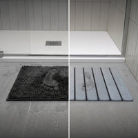 Oprolbare diatomiet badmat 60 × 40 cm, sneldrogend en antislip
