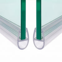 Douchestrip D profiel, 2 × 100 cm, voor glas 6 tot 8 mm