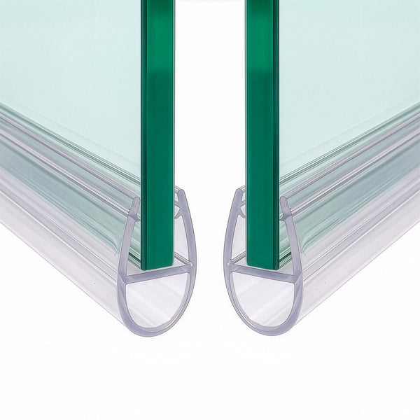 Douchestrip D profiel, 2 × 100 cm, voor glas 6 tot 8 mm