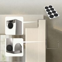RVS deurhaken voor deuren van 1,6 en 2,2 cm, set van 4, inclusief beschermpads
