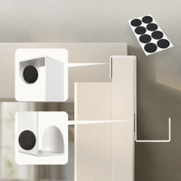 RVS deurhaken voor deuren van 1,6 en 2,2 cm, set van 4, inclusief beschermpads