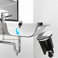 Afvoerstop 40 mm voor wastafel en bidet, voor excenterbediening
