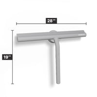 Douchewisser 28 cm met magnetische wandhaak, siliconen blad met stalen kern