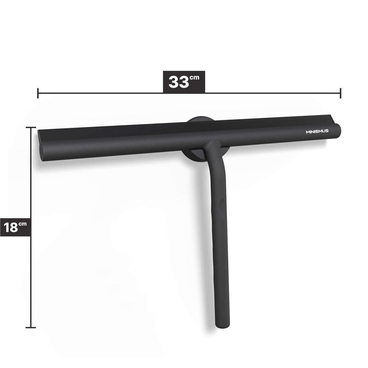 Extra brede douchewisser 33 cm met magnetische wandhaak en siliconen blad