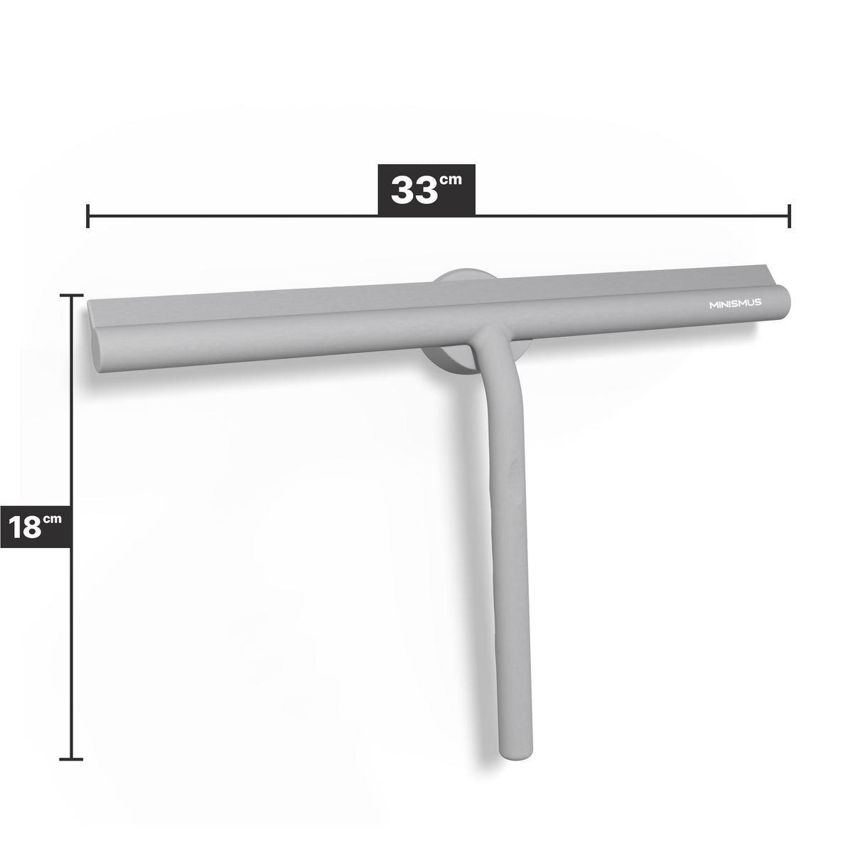 Extra brede douchewisser 33 cm met magnetische wandhaak en siliconen blad