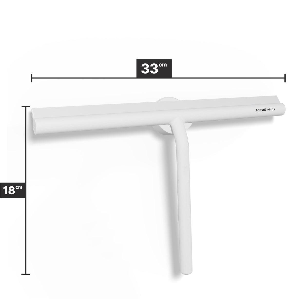 Extra brede douchewisser 33 cm met magnetische wandhaak en siliconen blad