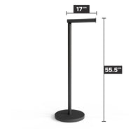 Staande toiletrolhouder 2 in 1 voor 5 rollen, met click up arm en verzwaarde voet