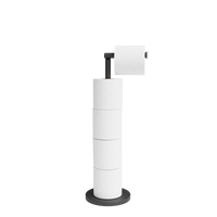 Staande toiletrolhouder 2 in 1 voor 5 rollen, met click up arm en verzwaarde voet