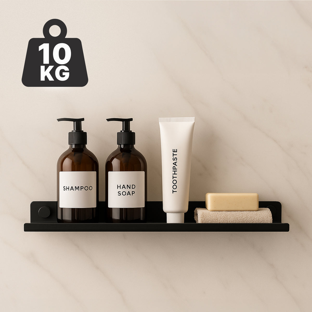 Zwevende wandplank 30 × 9 cm met opstaande rand, roestvrij staal, draagvermogen 10 kg