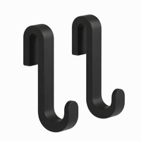 Douchedeurhaken met siliconencoating, set van 2, voor glas 6 tot 10 mm