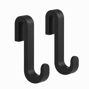 Douchedeurhaken met siliconencoating, set van 2, voor glas 6 tot 10 mm