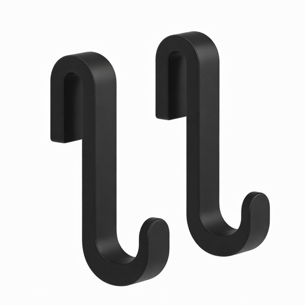 Douchedeurhaken met siliconencoating, set van 2, voor glas 6 tot 10 mm