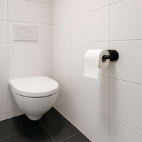 Zelfklevende toiletrolhouder 2 in 1, zonder boren