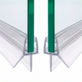 Shower Seal with Water Stop - 2x 1 Meter for 8-10mm Glass Doors
