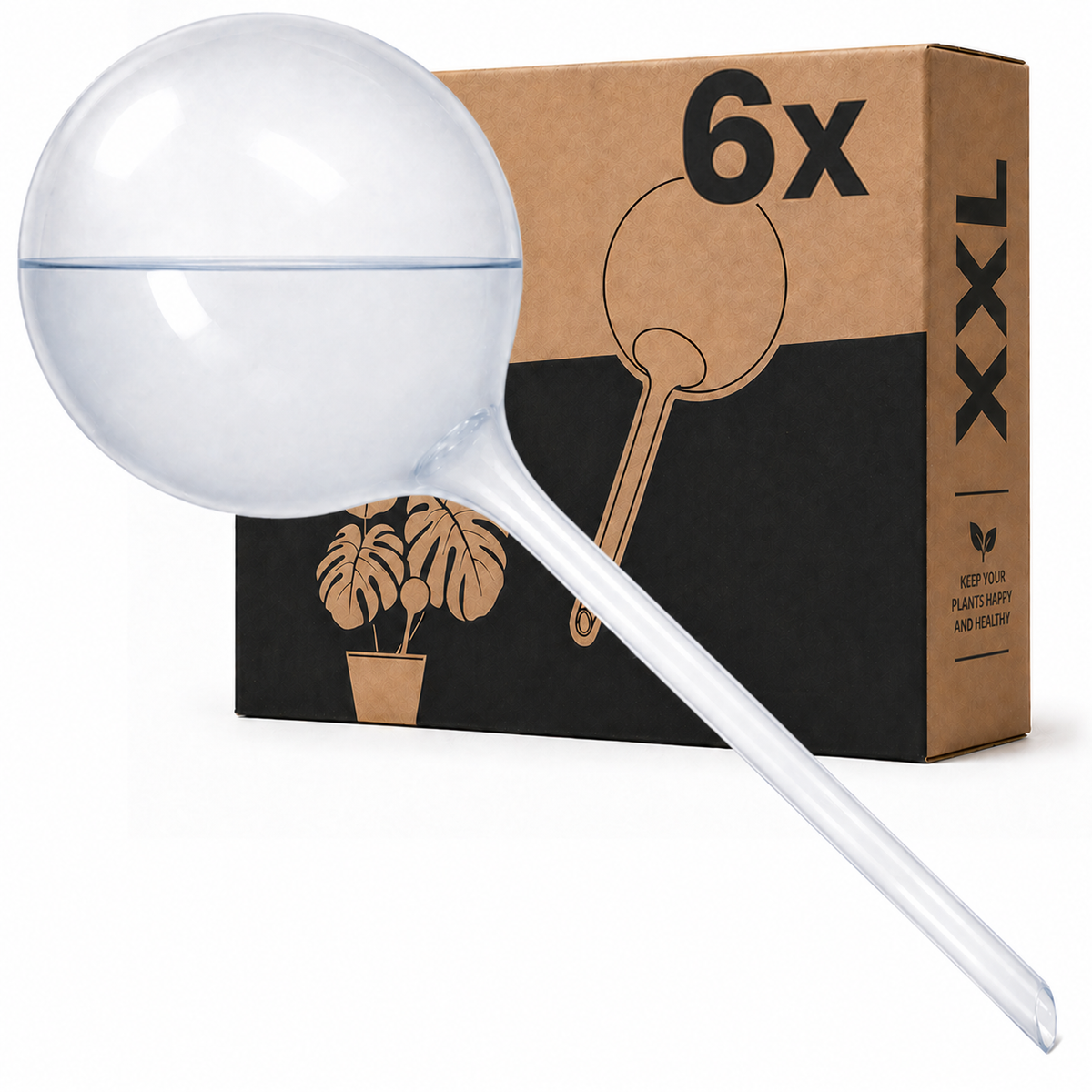 XL automatische waterdruppelaars voor planten 700 ml, set van 6, tot 4 weken