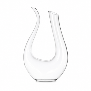 Weindekanter in U-Form, 1,5 Liter, mundgeblasenes Glas