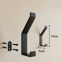Dubbele aluminium wandhaken, set van 6, draagvermogen tot 15 kg