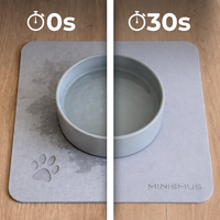 Drinkbak voor hond en kat met sneldrogende diatomietmat en antislip bodem