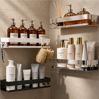 Shower Shelf Basket Stainless Steel with Multiple Wall Mounting Options