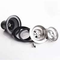 Gootsteenafvoer met korfplug, buitendiameter 114 mm, G1 1/2 aansluiting, zonder overloop