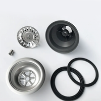 Gootsteenafvoer met korfplug, buitendiameter 114 mm, G1 1/2 aansluiting, zonder overloop